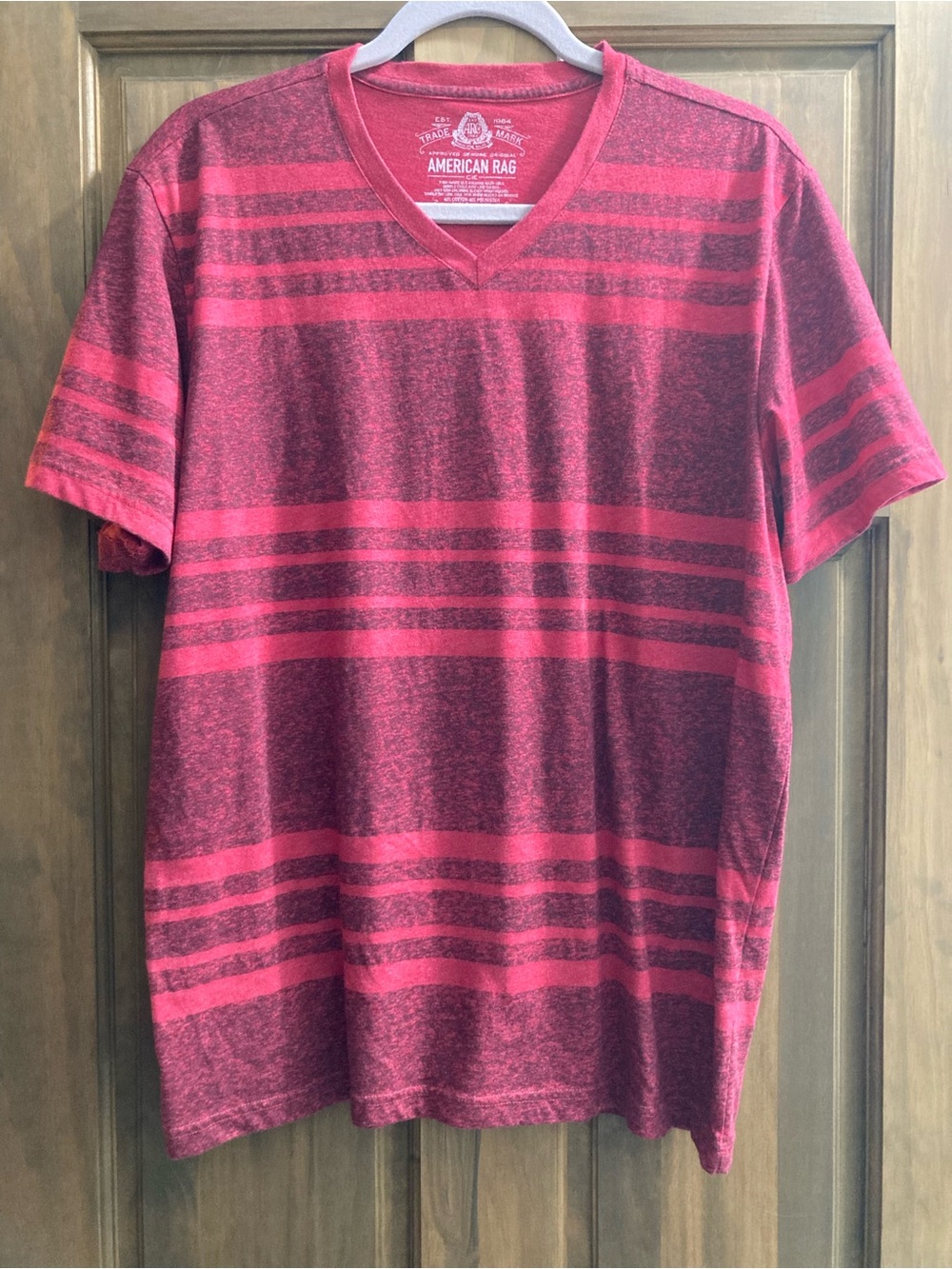 American Rag Casual Red Blend SS V-neck XL